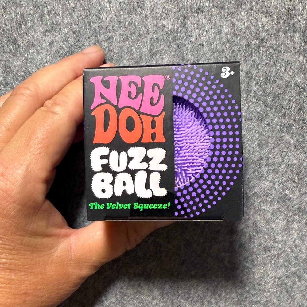Schylling NeeDoh Fuzz Ball Kids OS Purple New Sensory Fidget Stress Toy 26090HY